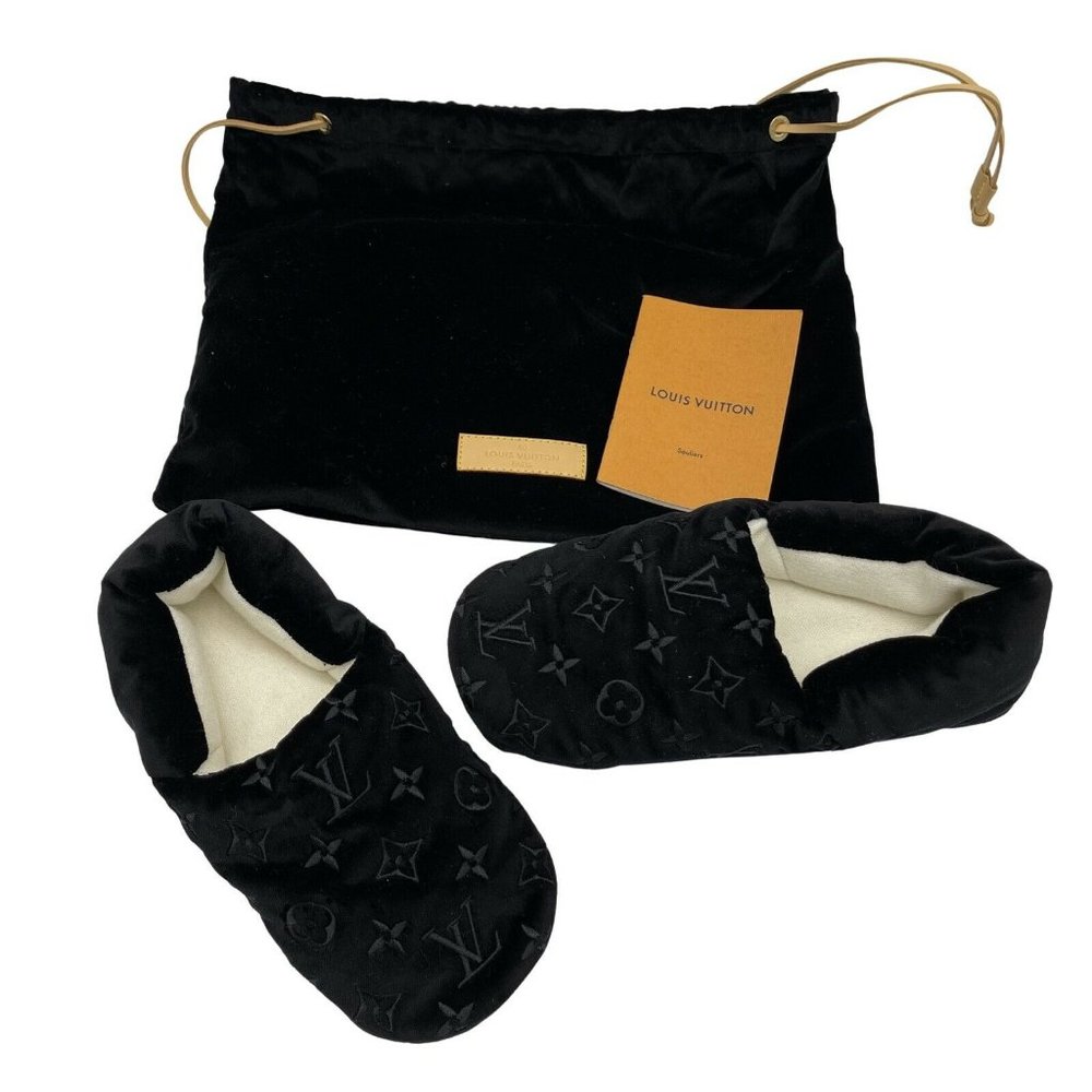 LOUIS VUITTON Monogram Dreamy Line Loafers Black Size 37 (US 6.5) - New